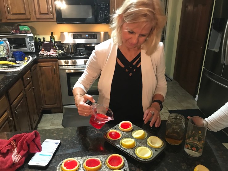 Pam making us jello shots
